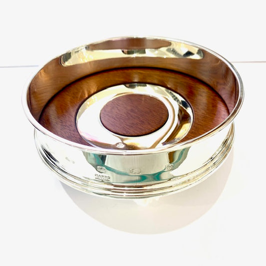 Silver hallmarked 5" Bottle Coaster
