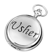Load image into Gallery viewer, 1888/S Pewter Chrome Plated Skeleton Pocket Watch (Usher)
