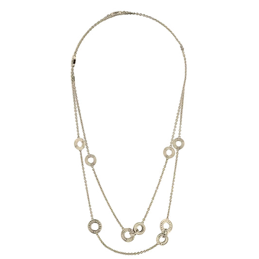CK Calvin Klein Ladies Stainless Steel Astound CZ  White Set Necklace KJ81WN050100