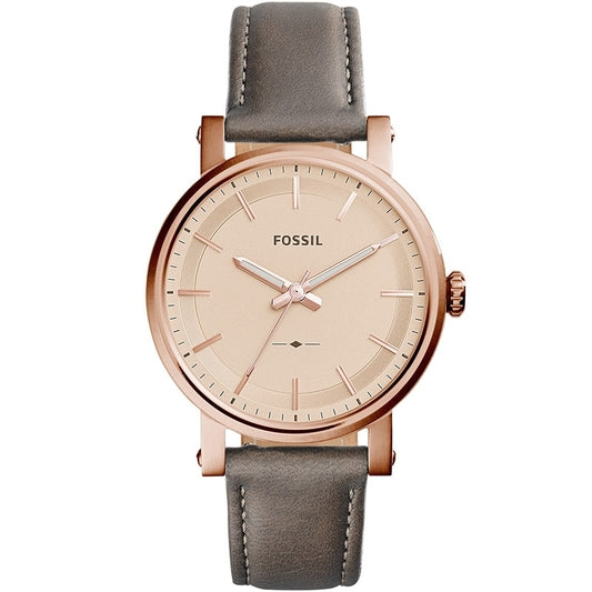Fossil Original Boyfriend  Rose Gold Stainless Steel Lady Leather Watch ref ES4180