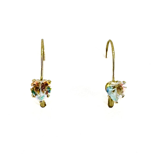 Preloved Hook Earrings – 14ct Yellow Gold Mystic Topaz Set