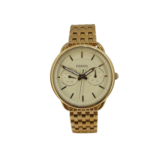 Fossil Tailor Multi function Rose Gold Stainless Steel Lady Bracelet Watch ref ES3713
