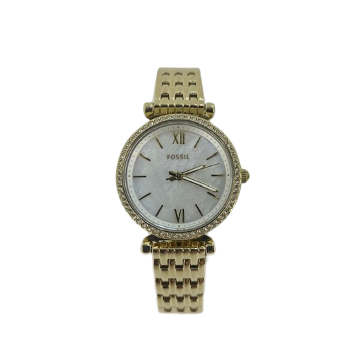 ES4735 Three-Hand Gold-Tone Stainless-Steel Mother of Pearl Face Watch