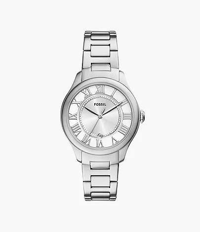 Fossil Ladies Stainless Steel Silver dial bracelet watch ES5393