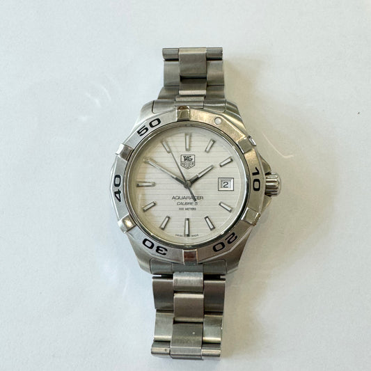 Pre-Loved TAG Heuer Aquaracer Calibre 5 WAP2011 Automatic Date Gents Bracelet Watch