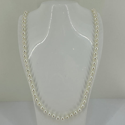 Fresh Water Pearl Necklace 87 Pearls With 14ct Yellow Gold Clasp - Pre Loved