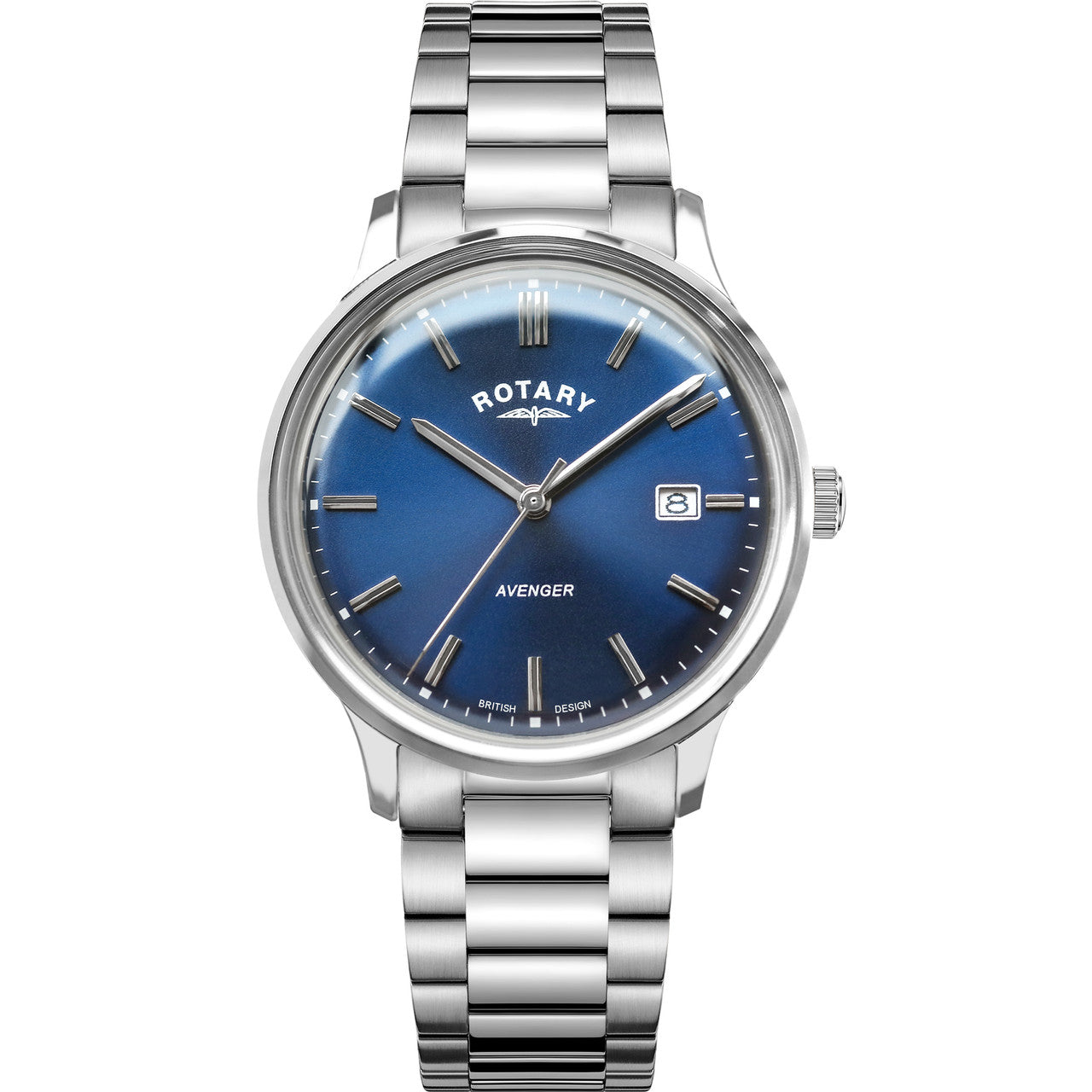 Rotary Gents Avenger Blue dial with Calendar Stainless Steel Bracelet watch GB05400/05