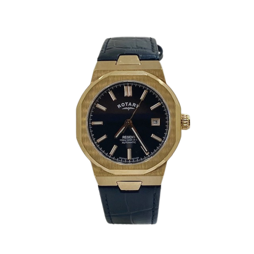 Rotary Regent Automatic Sapphire Black Dial Rose Gold Watch GS0541/04