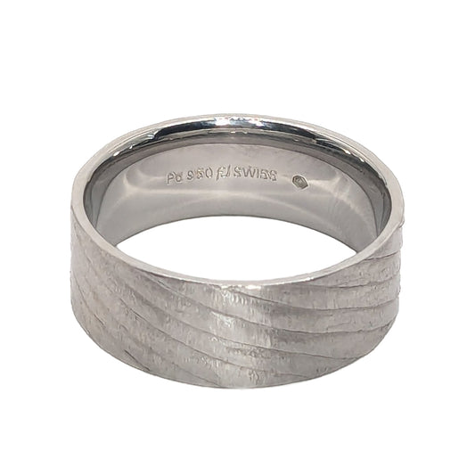 Furrer Jacot Palladium 8mm Pattern Wedding Ring