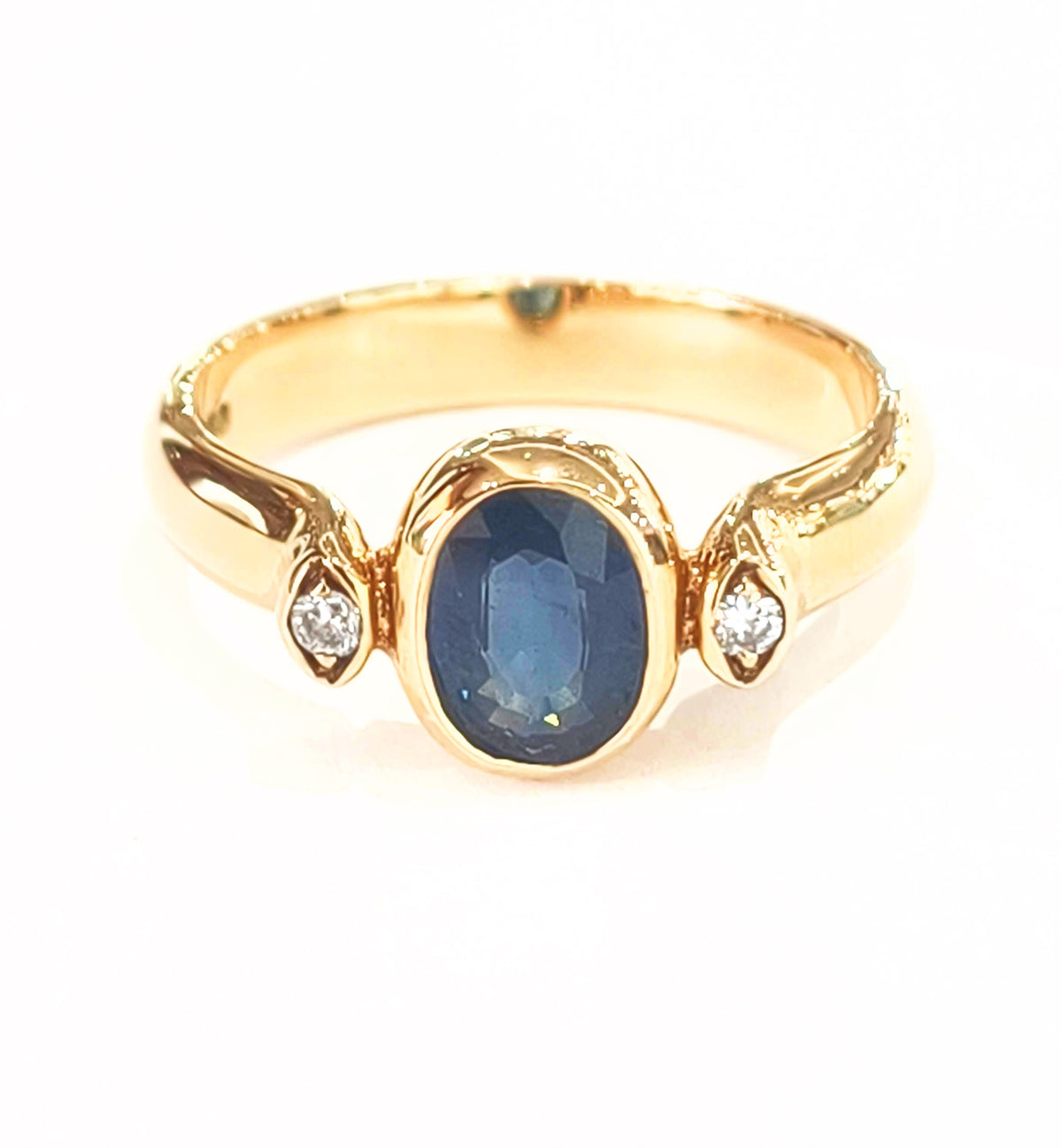 18ct Yellow Gold Sapphire & Diamond Dress Ring