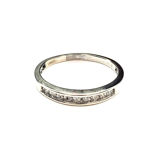 14ct White Gold CZ Eternity Ring Pre Loved