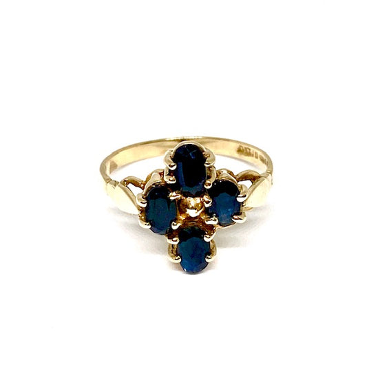 9ct Yellow Gold Sapphire Pre-Loved Ring