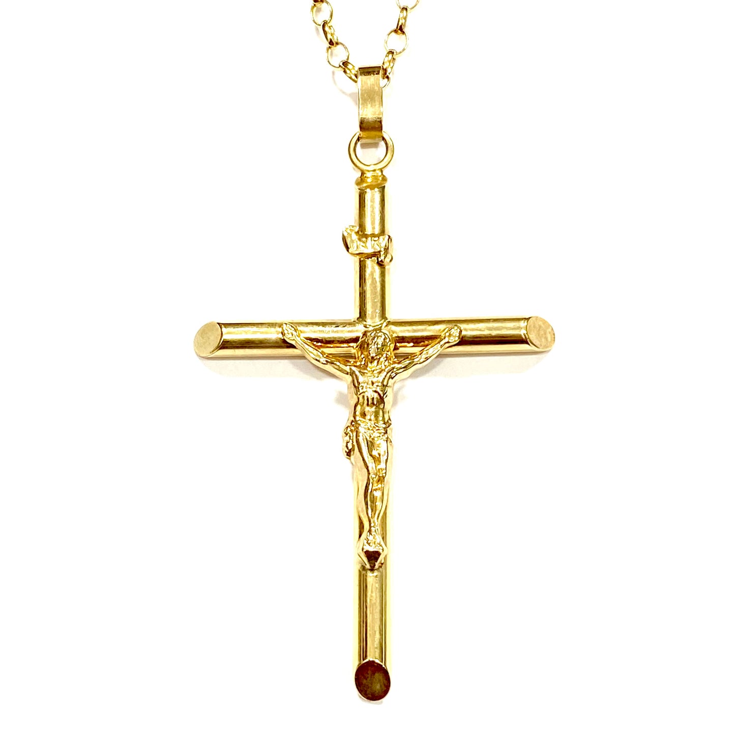 9ct Yellow Gold Crucifix Pendant Pre-loved
