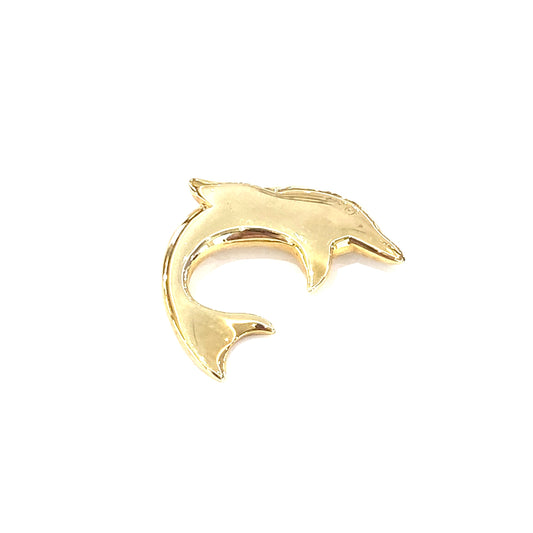 9ct Yellow Gold Dolphin Brooch