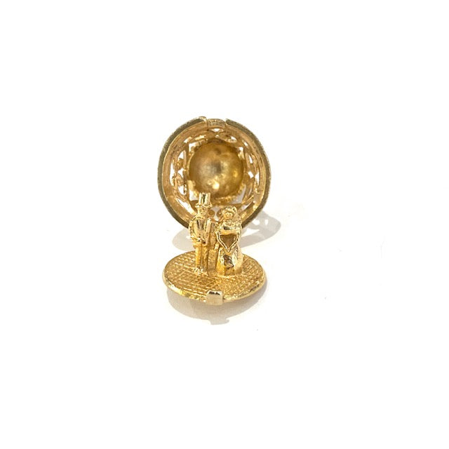 9ct Yellow Gold Wedding Bell Charm Pendant Pre Loved