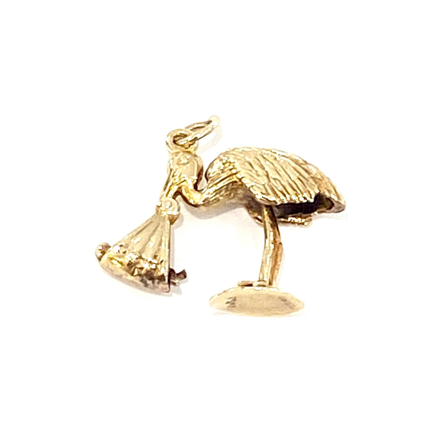9ct yellow gold Stork charm Pre-Loved