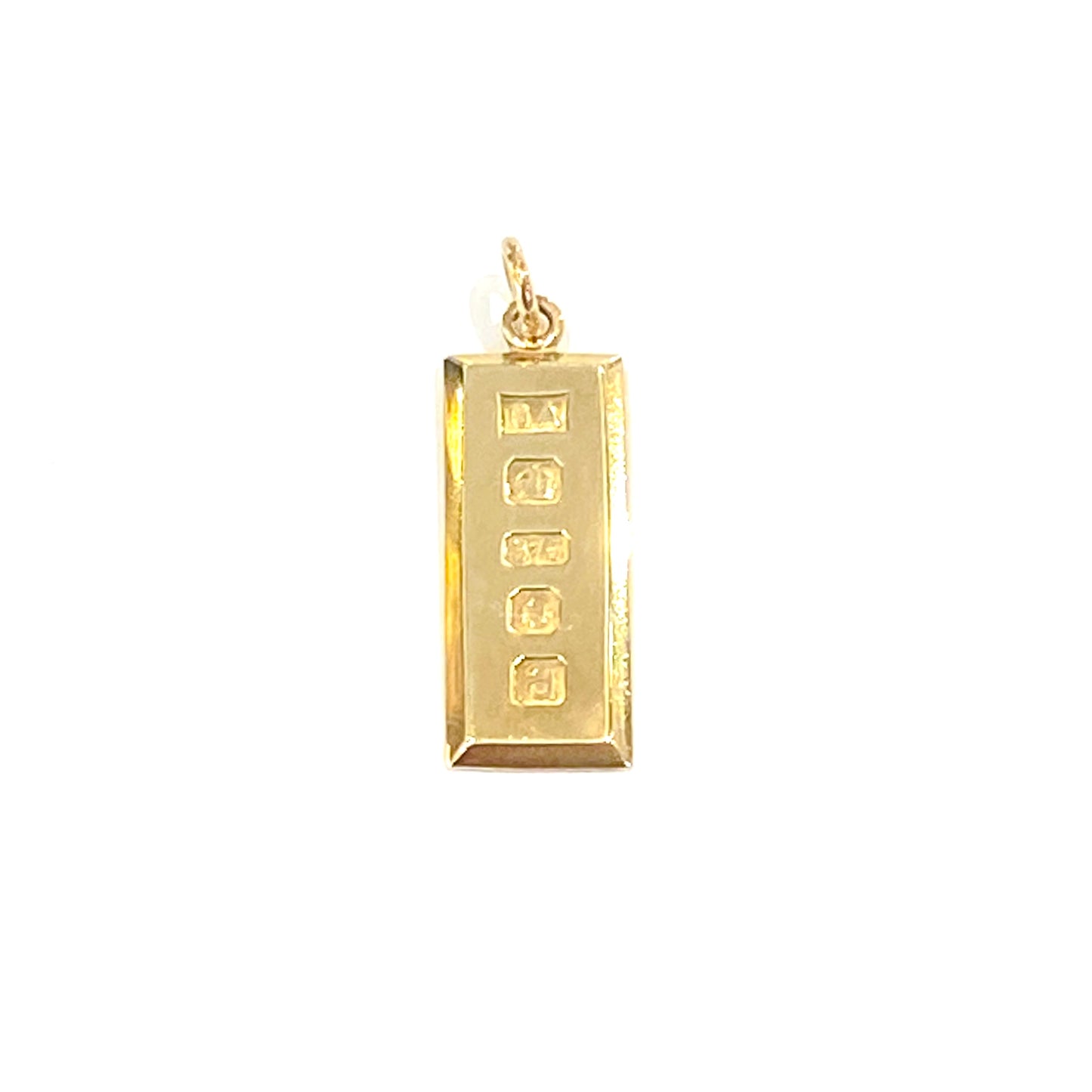 9ct Yellow Gold Solid Hallmarked Ingot Charm Pendant
