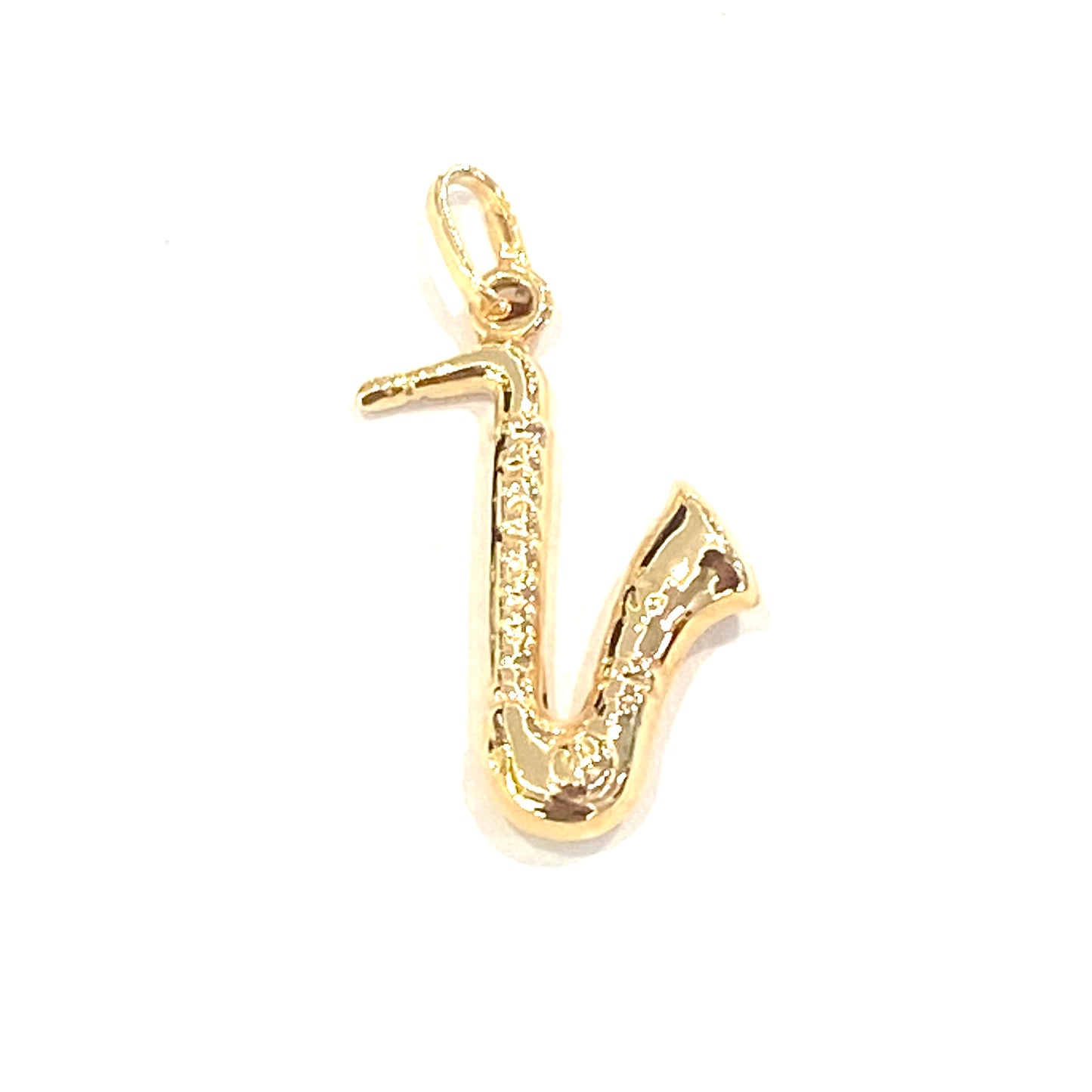 9ct Yellow Gold Saxophone Charm Pendant