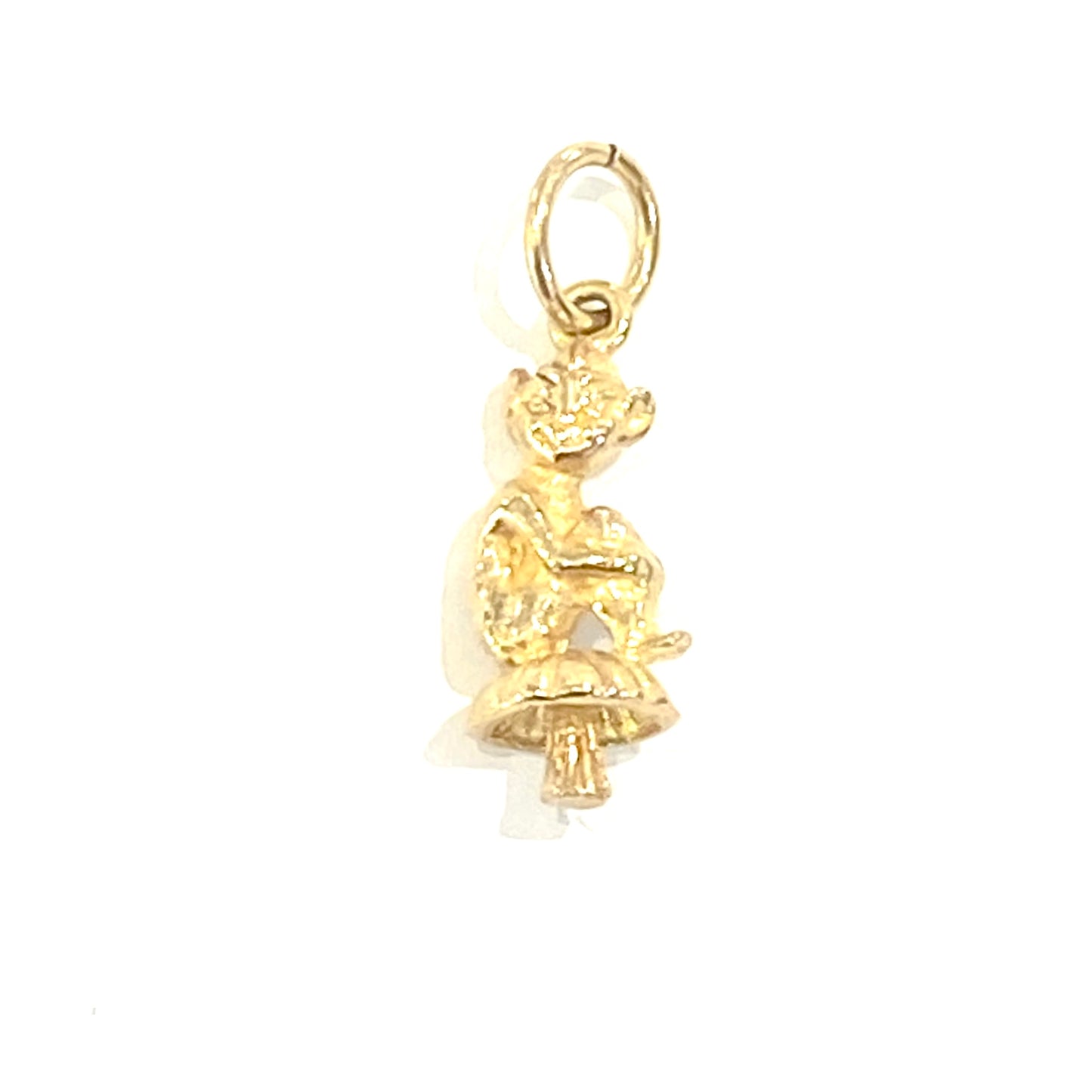 9ct Yellow Gold Imp on Toadstool Charm Pendant