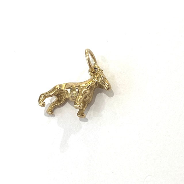 9ct Yellow Gold Dog Charm pendant