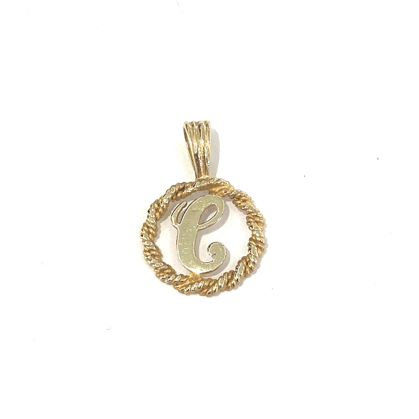 9ct Yellow Gold Initial Charm Pendant
