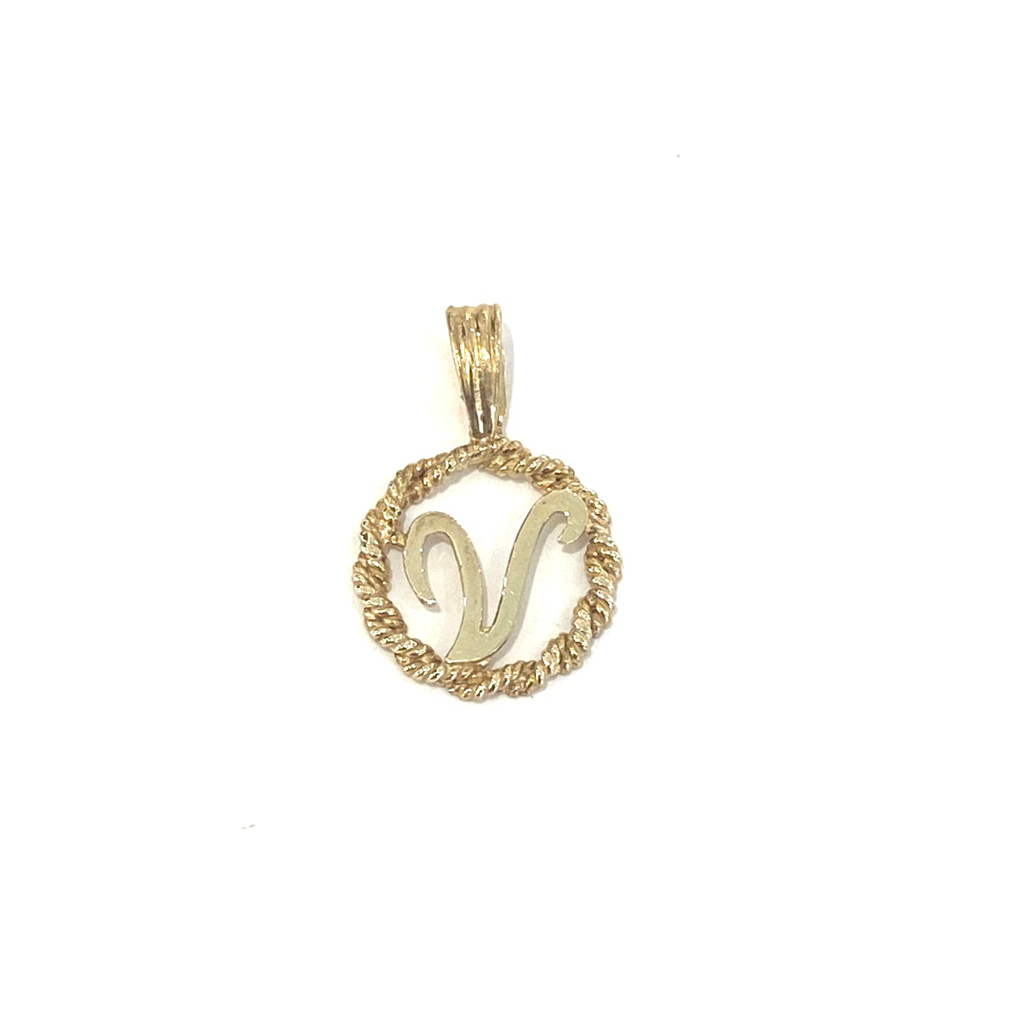 9ct Yellow Gold Initial Charm Pendant