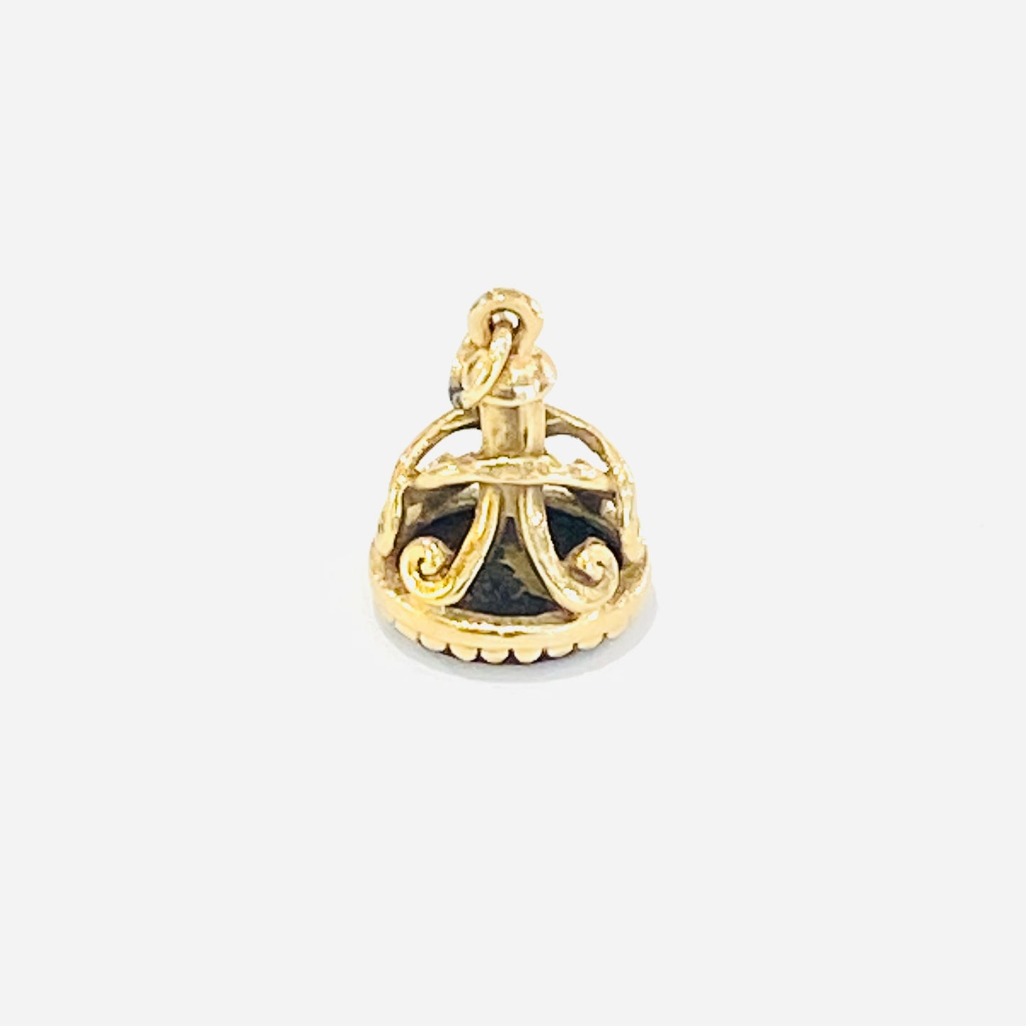 9ct Yellow Gold Tigers Eye Set Fob Pre Loved