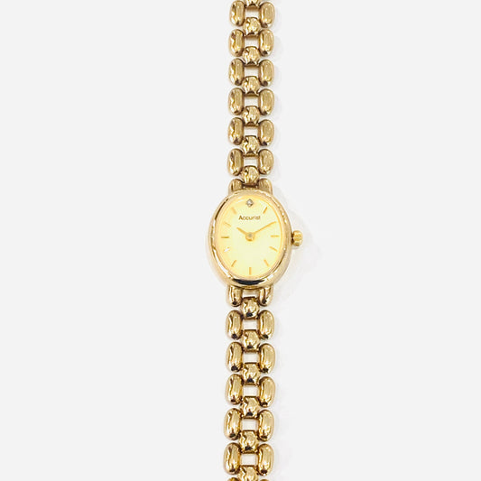 Accurist 9ct Yellow Gold Bracelet Watch