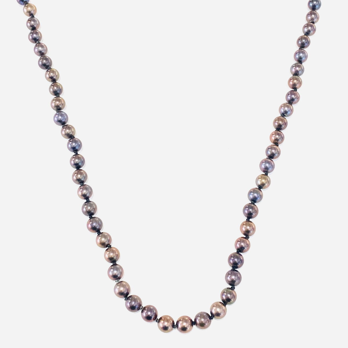Cultured Black* Colour Pearl Necklace with 9ct Gold Clasp Pre Loved