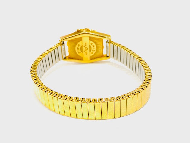 Gold Plated Stainless Steel SOS Talisman Medical Expanding Bracelet