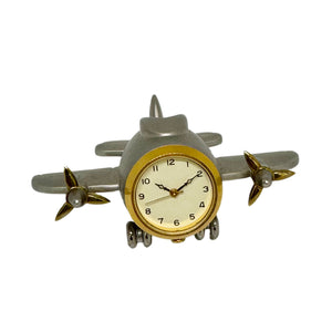 IMP63/S Chrome Miniature Aeroplane Clock