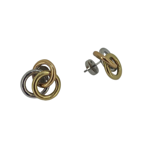 Fossil Stainless Steel Tri Colour Stud earrings JF01819998