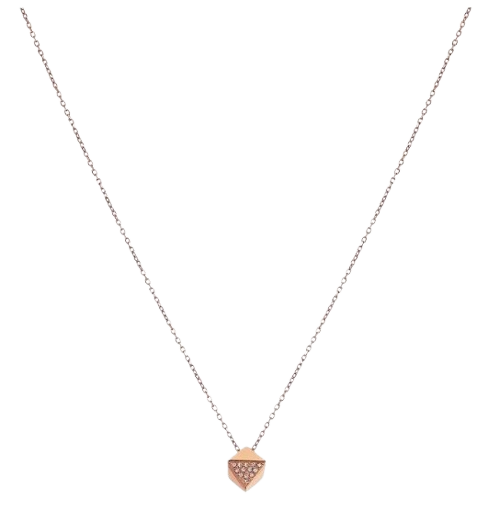 JF02001791 Fossil Faceted Nugget Pendant Necklace