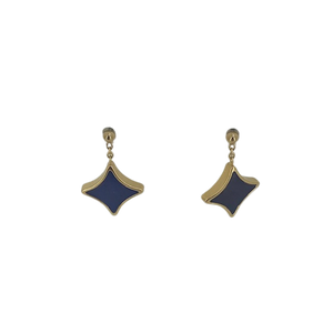 JF03191791 Fossil Rose Gold Plated Stainless Steel Blue MOP Drop Stud Earrings