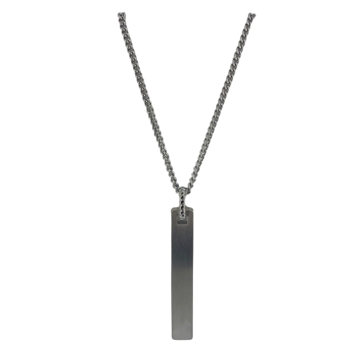 JF03988040 Fossil Engravable Stainless Steel Pendant Necklace