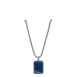 JF04469040 New Genuine Fossil Blue Sodalite Pendant Chain Necklace £55