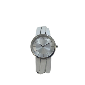 CK Calvin Klein Stainless Steel Watch on White Strap Multi-Strand K2R2M1