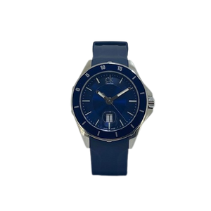 CK Calvin Klein Stainless Steel Watch on Blue Silicon Strap K2W21TZX