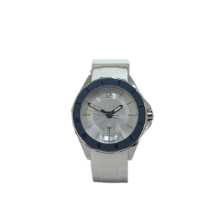 CK Calvin Klein Stainless Steel Watch on White Silicon Strap K2W21YM6