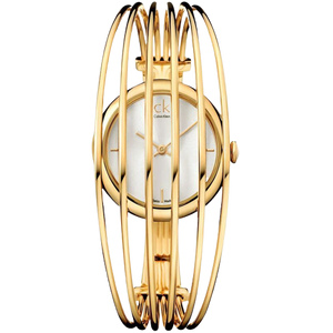 CK Calvin Klein Gold Coloured Bangle Watch K9923620