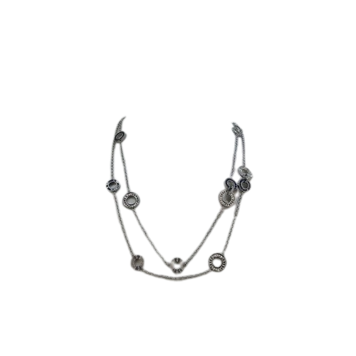 CK Calvin Klein Ladies Stainless Steel Astound CZ Black and White Set Necklace KJ81BN050100