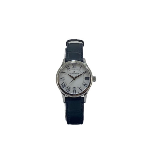 Maurice Lacroix Les Classiques Lds S/S watch with MOP dial on Black Leather strap LC1013-SS001-160