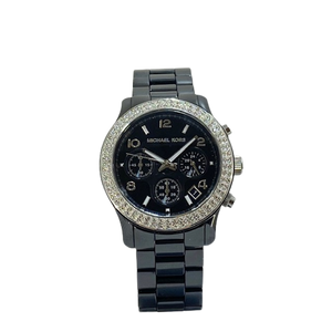 Michael Kors Runway Black Ceramic & Steel Bracelet Watch MK5190