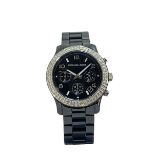 Michael kors black runway best sale watch
