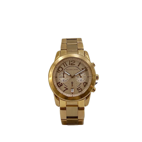 Michael Kors Mercer Chronograph PVD Gold Plated Steel Bracelet Watch MK5727
