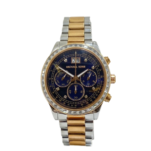Michael Kors Brinkley 2 Tone Gold Plated Steel Bracelet Watch MK6205