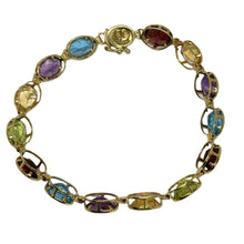 Load image into Gallery viewer, 18ct Yellow Gold Stone Set Bracelet Pre Loved
