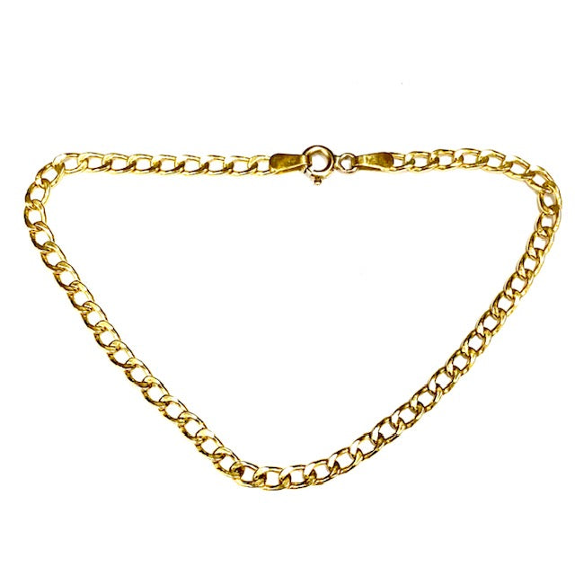 9ct Yellow Gold Hollow Curb Bracelet Pre-loved