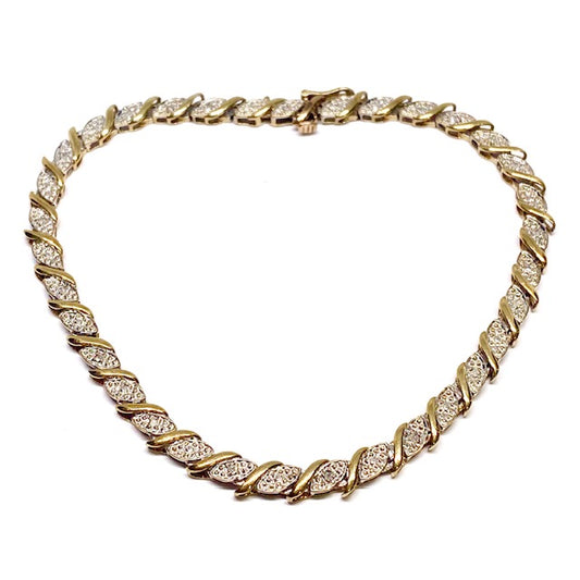 9ct Y/G Diamond set Bracelet Pre- Loved