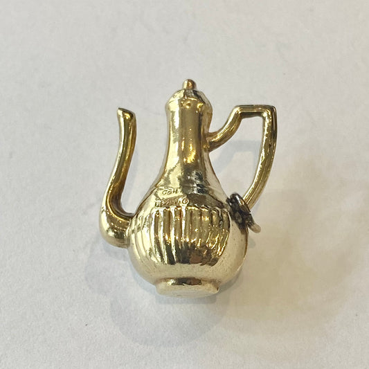 9ct Coffee Pot  pendant charm Pre-Loved